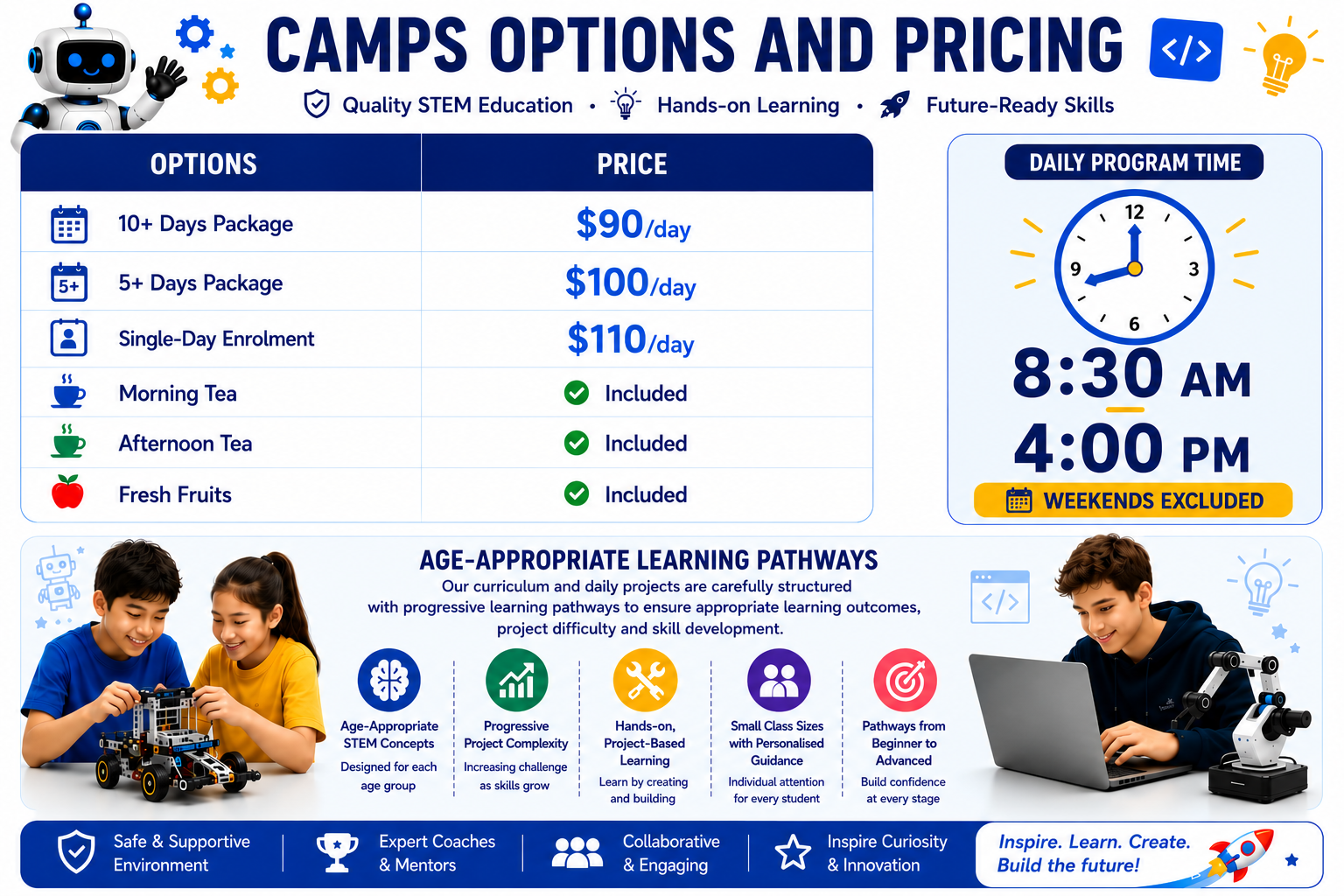 Holiday camp pricing