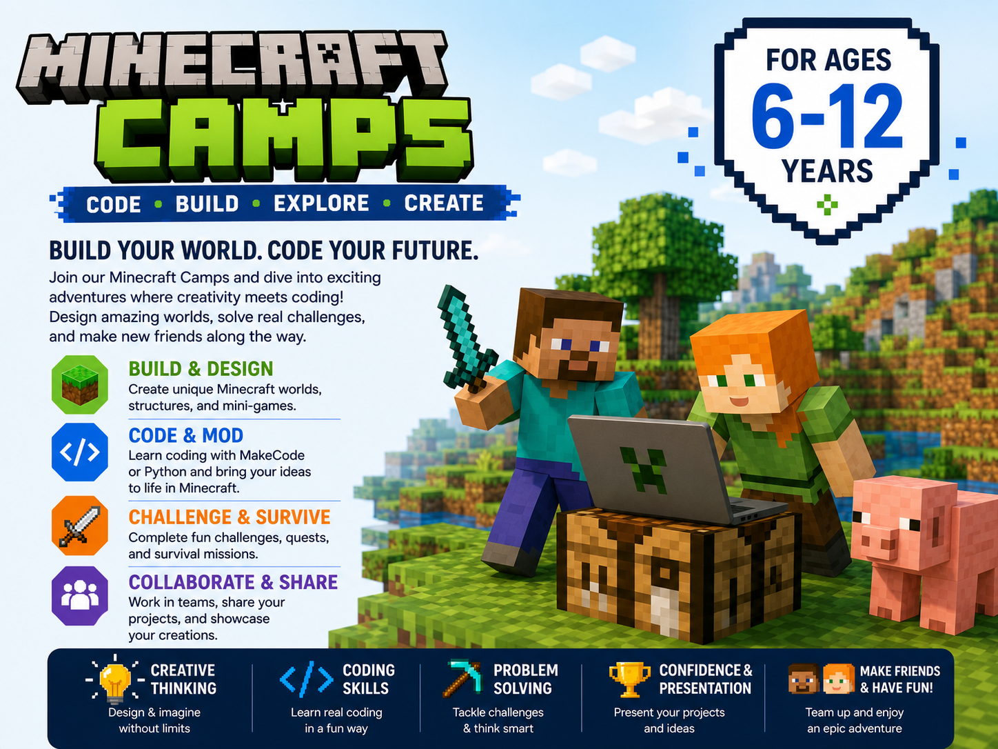 Minecraft holiday camp